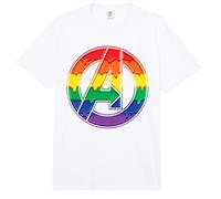 Marvel Avengers Logo Symbol Dripping with Rainbow Colors Comfort Colors Adult Heavyweight T-Shirt