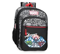 Marvel Avengers Los Vengadores Heroes Mochila Adaptable Negro 25x32x12 cms Poliéster 9,6L
