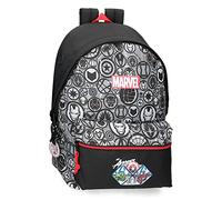 Marvel Avengers Los Vengadores Heroes Mochila para Portátil Doble Compartimento 15,6" Negro 31x44x17,5 cms Poliéster 23,87L