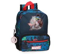 Marvel Avengers Los Vengadores Mochila Preescolar Azul | On the Warpath, 23x28x10 cms, Poliéster, 6,44L