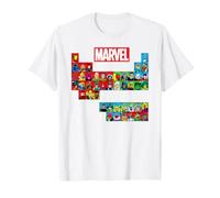 Marvel Avengers Marvel Comic Heros & Villains Periodic Table Camiseta