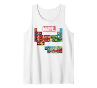 Marvel Avengers Marvel Comic Heros & Villains Periodic Table Camiseta sin Mangas