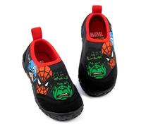 Marvel Zapatos de baño para niños | Chicos Spider-Man Hulk Capitán América Superhéroe Negro Rojo Zapatos de Agua | Calcetines de Piscina de mar Resistentes al Agua Calzado de Traje de Neopreno