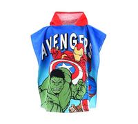 Marvel Avengers Niños Poncho Toalla (Azul,Talla única)
