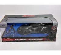 Marvel Avengers Pantera Negra Figura & Lykan Hypersport 2017 1:24 Jada 253225004