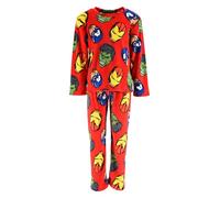 Marvel Avengers Pijama Niño, Camiseta y Pantalon Largo Conjunto 2 Piezas Pijama Polar Suave, Tallas 4 a 10 Años (FR/ES, Edad, 10 años, Regular, Rojo)