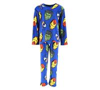 Marvel Avengers Pijama Niño, Camiseta y Pantalon Largo Conjunto 2 Piezas Pijama Polar Suave, Tallas 4 a 10 Años (FR/ES, Edad, 4 años, Regular, Azul)
