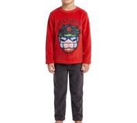 Marvel Avengers Pijama Niño, Pijama Vengadores 2 Piezas, Terciopelo Suave, Diseño Hulk Capitán América Thor Iron Man, Regalo para Niño, Talla 4 Años, Rojo