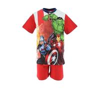 Marvel Avengers Pijama para Niño, Conjunto 2 Piezas Diseño Los Vengadores, Pijama Algodón Suave, Camiseta y Pantalón Corto, Tallas 3 a 8 Años (FR/ES, Edad, 3 años, Regular, Rojo)