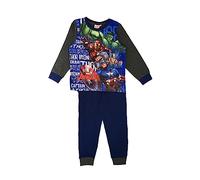 Marvel Avengers Pijama para niño, Juego de 2 Piezas, Azul, Edad 7-8 años