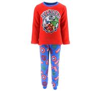 Marvel Avengers Pijamas para Niño, Camiseta y Pantalon Largo Terciopelo Infantil, Pijama de 2 Piezas Polar Suave, Regalo para Niños, Talla 8 Años | Rojo