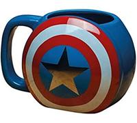 Marvel Avengers - Taza de cerámica, diseño del Capitán América con escudo, multicolor, 10 x 13 x 9 cm