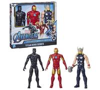 Marvel Avengers Titan Hero Series Pantera Negra Thor Iron Man Paquete de 3