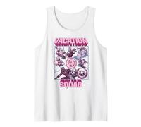 Marvel Avengers Vacation Squad Assemble Avengers Heros Camiseta sin Mangas