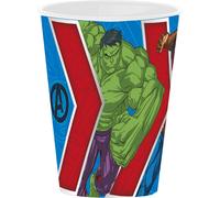 MARVEL Avengers Vaso Azul Para Niños En Plástico Hulk Captain 260 ml