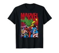 Marvel Avengers Vintage Comic Team Up Group Shot Camiseta