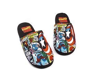 Marvel Avengers - Zapatillas para hombre, diseño de cómic, Negro, 41/42 EU