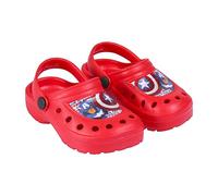 Marvel Avengers Zuecos para Niños, Sandalias Diseño Capitan America, Sandalias de Verano, Tallas EU 24 a 31 (Rojo, Sistema tallas calzado EU, Niño (2-5 años), Hombre, Números (rango), mediano, 24, 25)