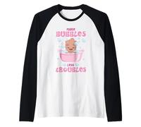 Marvel Baby Groot Bath More Bubbles Less Troubles Self Care Camiseta Manga Raglan