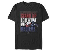 Marvel Big & Tall Classic Believe Order Men's Tops Short Sleeve Tee Shirt, Black, 3X-Large