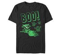 Marvel Big & Tall Classic Boo Rocket Men's Tops Short Sleeve Tee Shirt, Black, 4X-Large