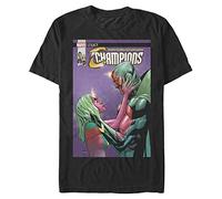 Marvel Big & Tall Classic Champions NOV17 Men's Tops Short Sleeve Tee Shirt, Black, 4X-Large