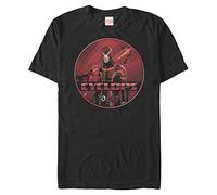 Marvel Big & Tall Classic Cyclops Badge Men's Tops Short Sleeve Tee Shirt, Black, 3X-Large