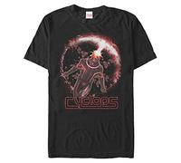 Marvel Big & Tall Classic Cyclops Circle Men's Tops Short Sleeve Tee Shirt, Black, 4X-Large