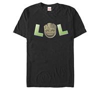 Marvel Big & Tall Classic LOL Groot Men's Tops Short Sleeve Tee Shirt, Black, 4X-Large