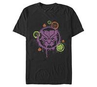 Marvel Big & Tall Classic Panther Stencil Men's Tops Short Sleeve Tee Shirt, Black, 3X-Large