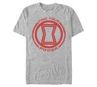 Marvel Big & Tall Classic Power of Black Widow Men's Tops Short Sleeve Tee Shirt, Athletic Heather, 3X-Large