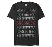 Marvel Big & Tall Classic Ugly Deadpool Men's Tops Short Sleeve Tee Shirt, Black, 4X-Large