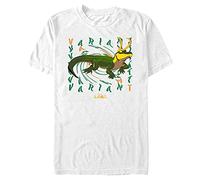 Marvel Big & Tall Loki Deviance Men's Tops Short Sleeve Tee Shirt, White, 3X-Large