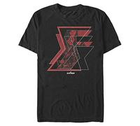 Marvel Big & Tall Multiple Logos Men's Tops Short Sleeve Tee Shirt, Black, 4X-Large