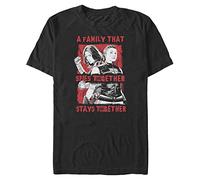 Marvel Big & Tall Spy Together Men's Tops Short Sleeve Tee Shirt, Black, 4X-Large