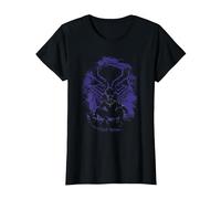 Marvel Black Panther King T'Challa Forest Mask Camiseta, Mujer, Negro, S