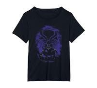 Marvel Black Panther King T'Challa Forest Mask Camiseta, Mujer Tallas Grandes, Negro, 2XL Grande