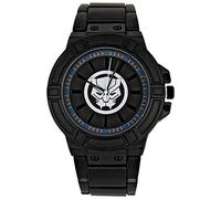 Marvel Black Panther Symbol - Esfera de reloj con correa de metal negro