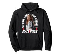 Marvel Black Widow Unfinished Business Portrait Sudadera con Capucha, Unisex para Adultos, Negro, S