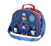 Marvel-Bolsa Portamerienda 3D, 25.5 x 20 cm, Azul First