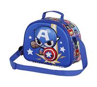 Marvel-Bolsa Portamerienda 3D, 25.5 x 20 cm, Azul Punch