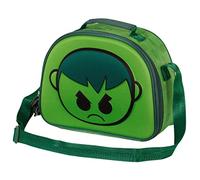 Marvel-Bolsa Portamerienda 3D, 25.5 x 20 cm, Verde Hulk