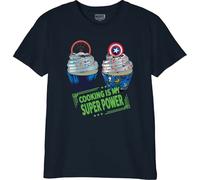 Marvel Bomarcots201 Camiseta, Azul Marino, 12 años para Niños