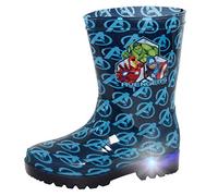 Marvel Botas de goma con luz, Super Hero, Iron Man Hulk Captain America para niños 29 EU Azul