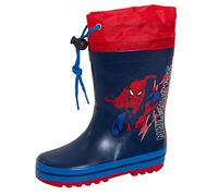 Marvel Botas de Goma Spiderman con Cordón Niños Botas de Goma Superhéroe Botas de Lluvia Niñas Botas de Nieve