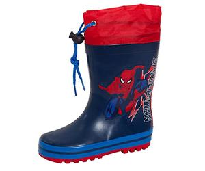 Marvel Botas de Goma Spiderman con Cordón Niños Botas de Goma Superhéroe Botas de Lluvia Niñas Botas de Nieve