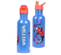 Marvel - Botella de agua de acero inoxidable personalizable con diseño de Spiderman, 700 ml, sin BPA, 100 % a prueba de fugas, para niños, color azul