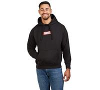 Marvel Box Logo Capucha, Negro (Black Blk), XX-Large para Hombre