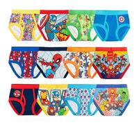 Marvel Boys' Toddler Exclusive 12-PK UNBOXING Spiderman Friends Perfect for Gifting & Potty Training, 12-Pack Superhero Adventures Brief