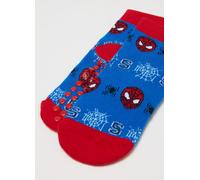 MARVEL, Calcetines Azules Antideslizantes Para Niños, Niño, Azul/rojo, Talla: 25/27